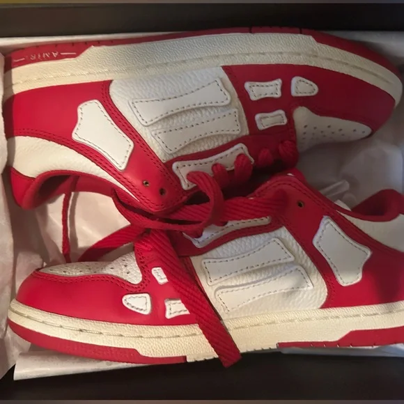 Amiri MA-1 Crystal Red White Cream Sneaker Sz 10 (43) – The  AMIRI Kids Red and Cream Sneakers display picture 1
